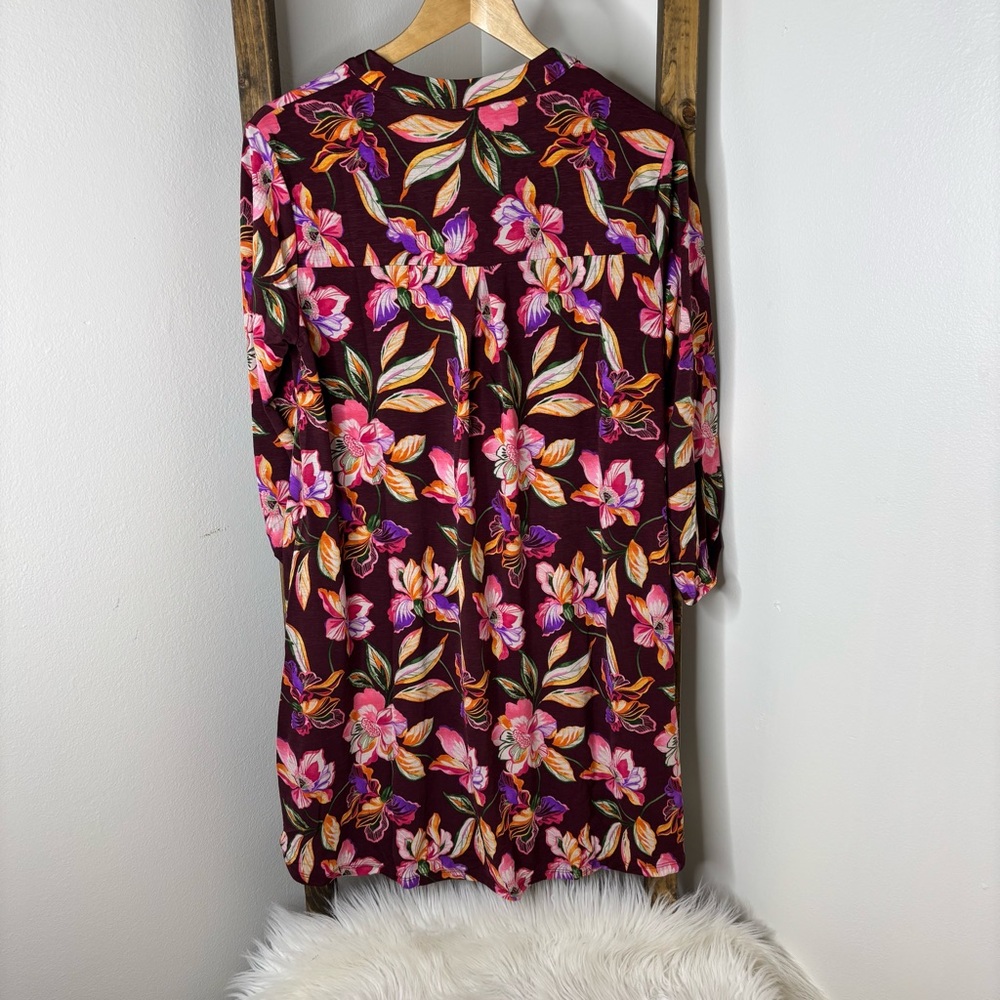 Dear Scarlett Floral Print Dress in Purple - Picture 4 of 5